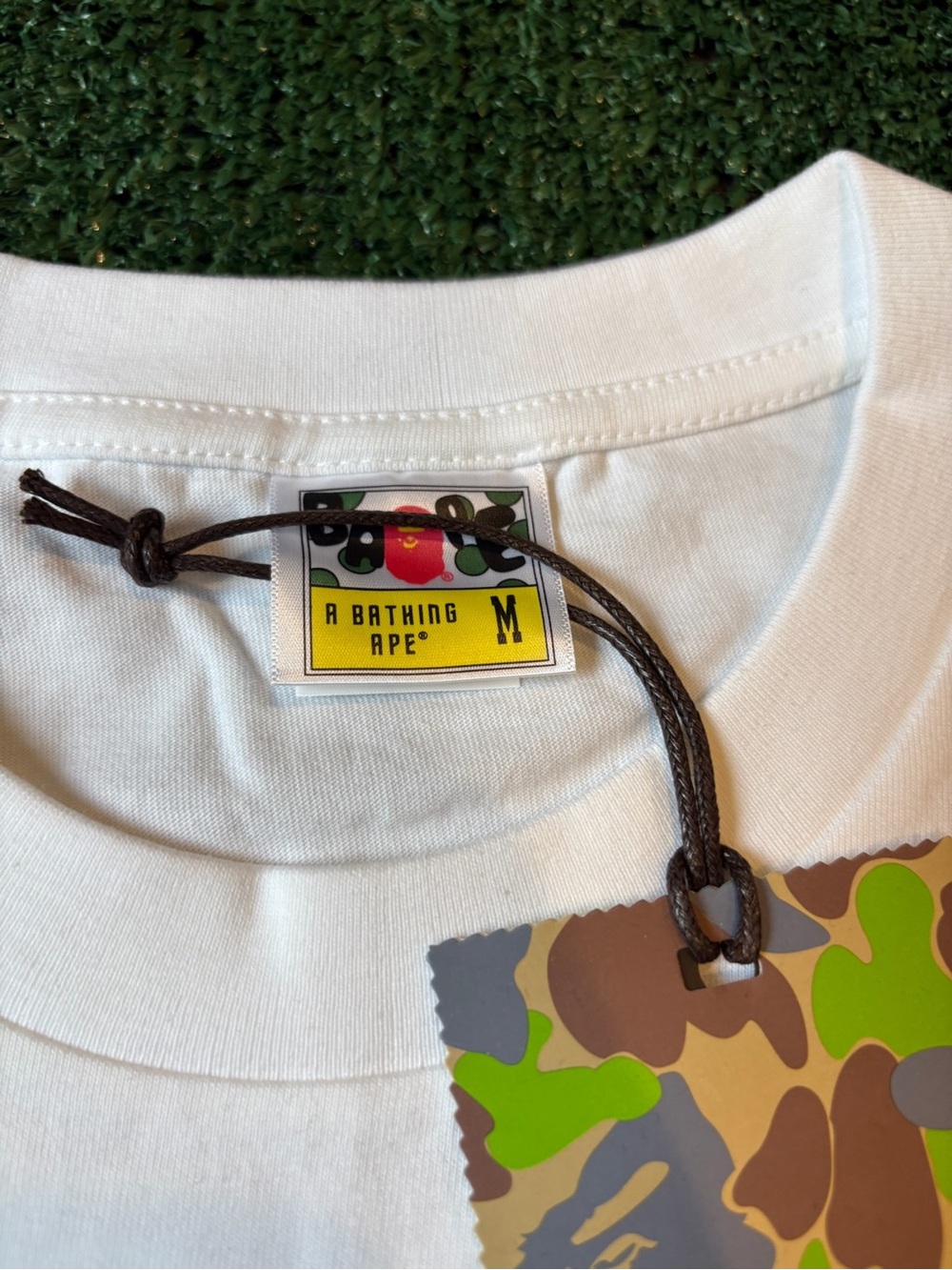 A Bathing Ape x Burberry White Plaid Logo Tee - Picture 4 of 9